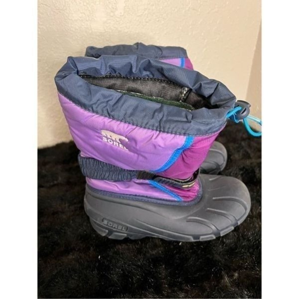 Sorel Kids Winter Snow Lined Insulated Boots Purple Size 4